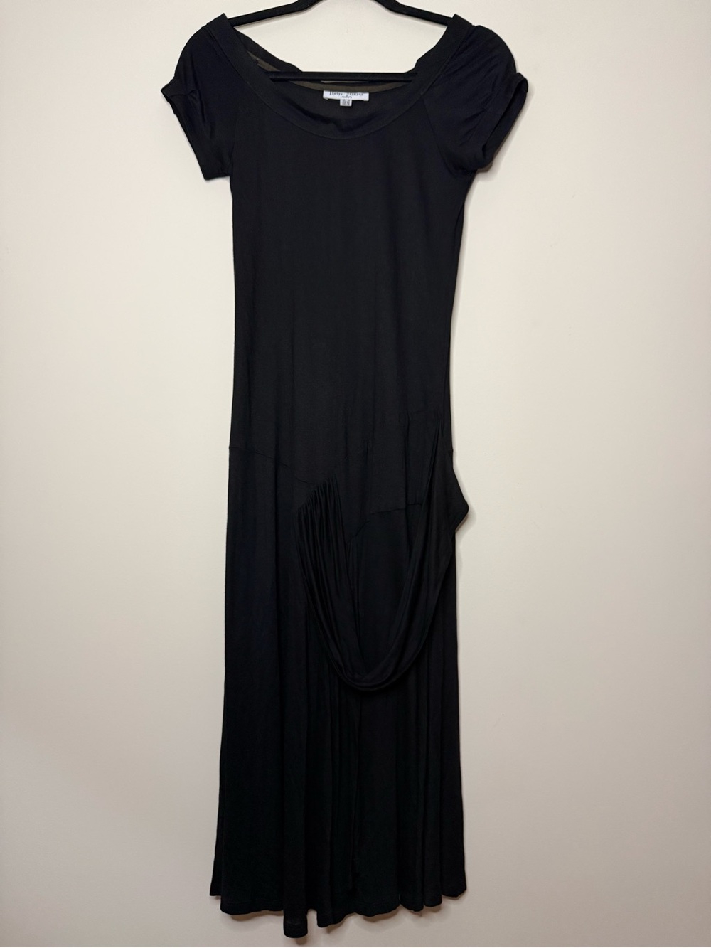 BETTY JACKSON LONDON Whimsigoth Contemporary 20s Flapper Swing Black Midi Dress